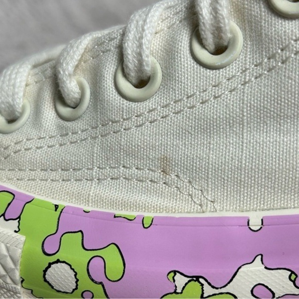 Converse Chuck Taylor‎ 70 High Crafted Floral White Ivory Lime Pink Women's 8.5 - Picture 9 of 9